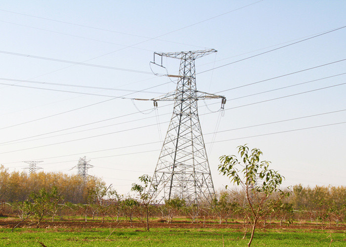 Double Circuit Powerful Angle Steel Tower Customized Design For Power Supply