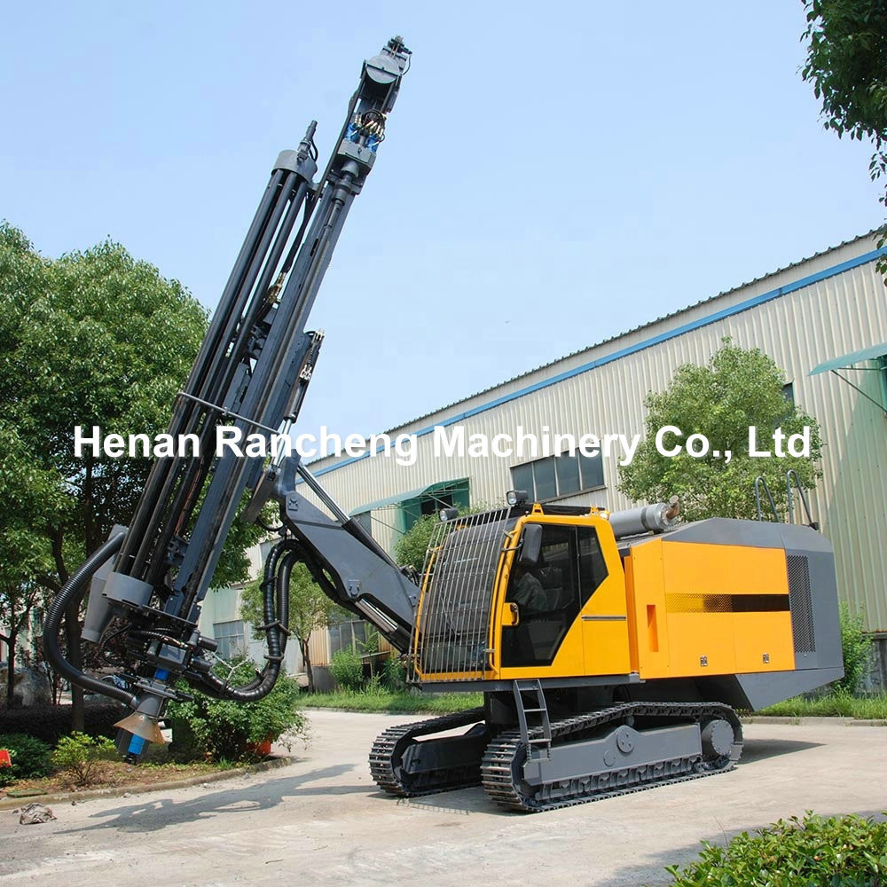 Crawler Type Rock DTH Drilling Rig 298KW Cummins Engine 35m Drilling Depth