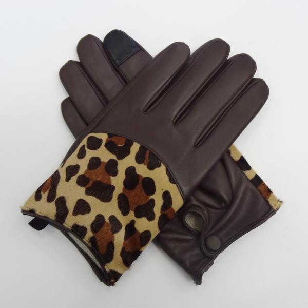 Full Finger Motorcycle Leather Touchscreen Gloves , Leather Hand Gloves Plain