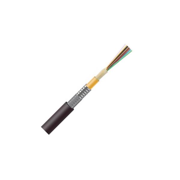 Tactical 12 Core Armoured Fiber Optic Cable Bundle SM MM Telecom Black TPU