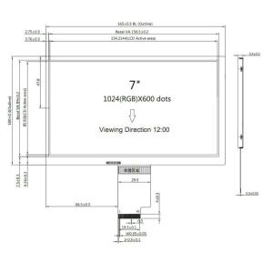 50pin RGB TFT LCD Display 7 Inch TFT LCD Module 1024x600 LCD For Home Automation