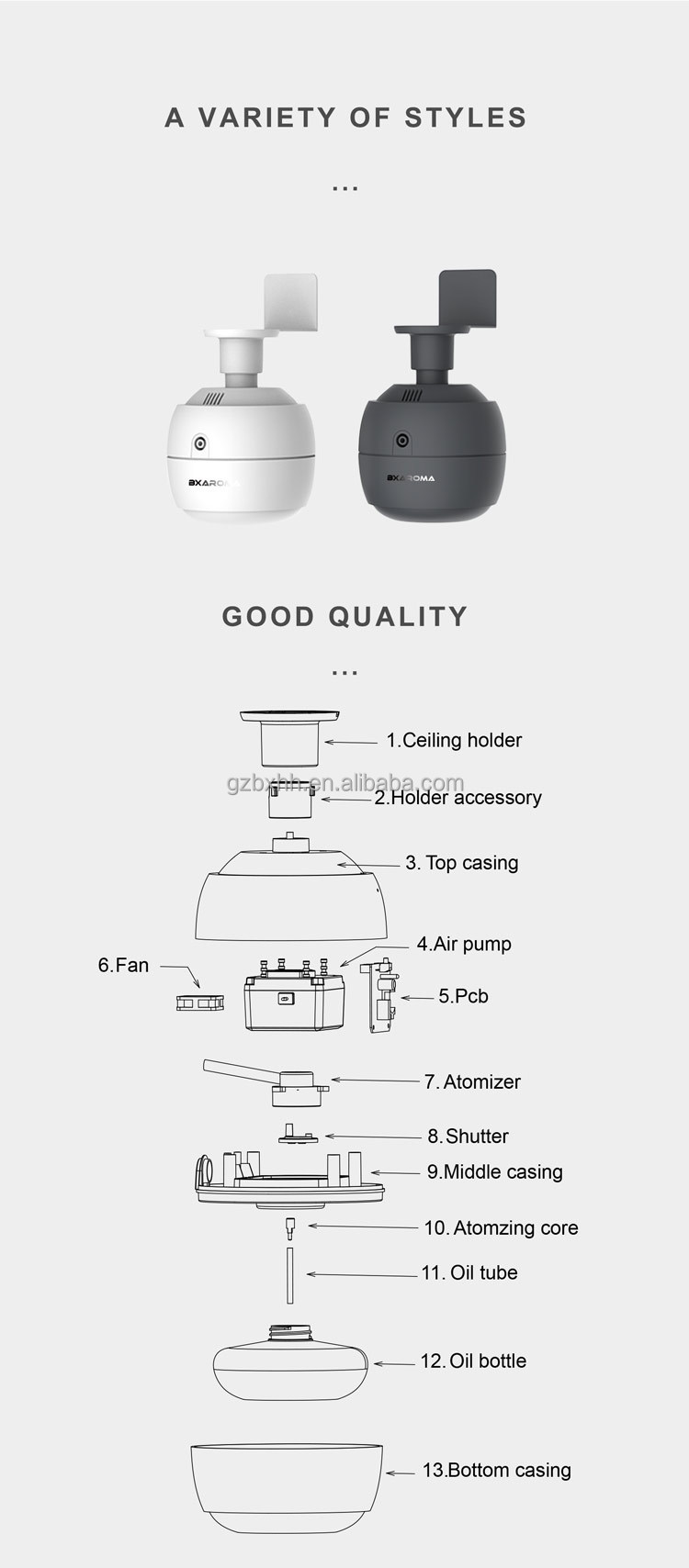 Commercial Usb Aroma Diffuser Electric Nebulizer Customized Popular
