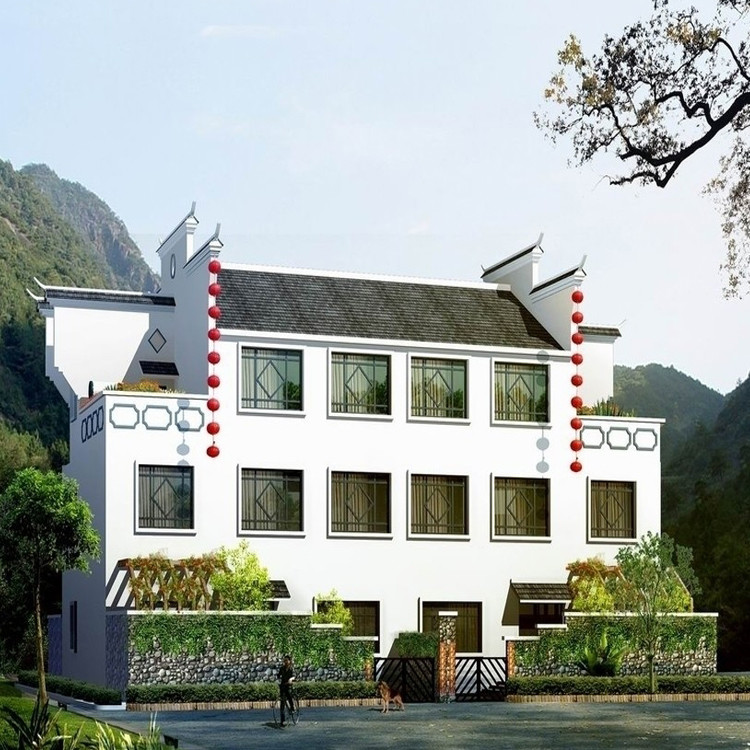 Four Bedrooms Customized Cheap Construction Prefab Light Steel Structure Villa House Design Prefab House/Home/Villa
