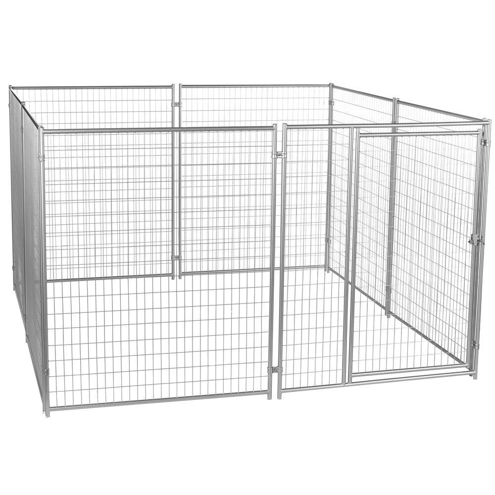 Black Heavy Duty Dog Kennel Run 4ft X 4ft X 6ft Outside Welded Wire Mesh