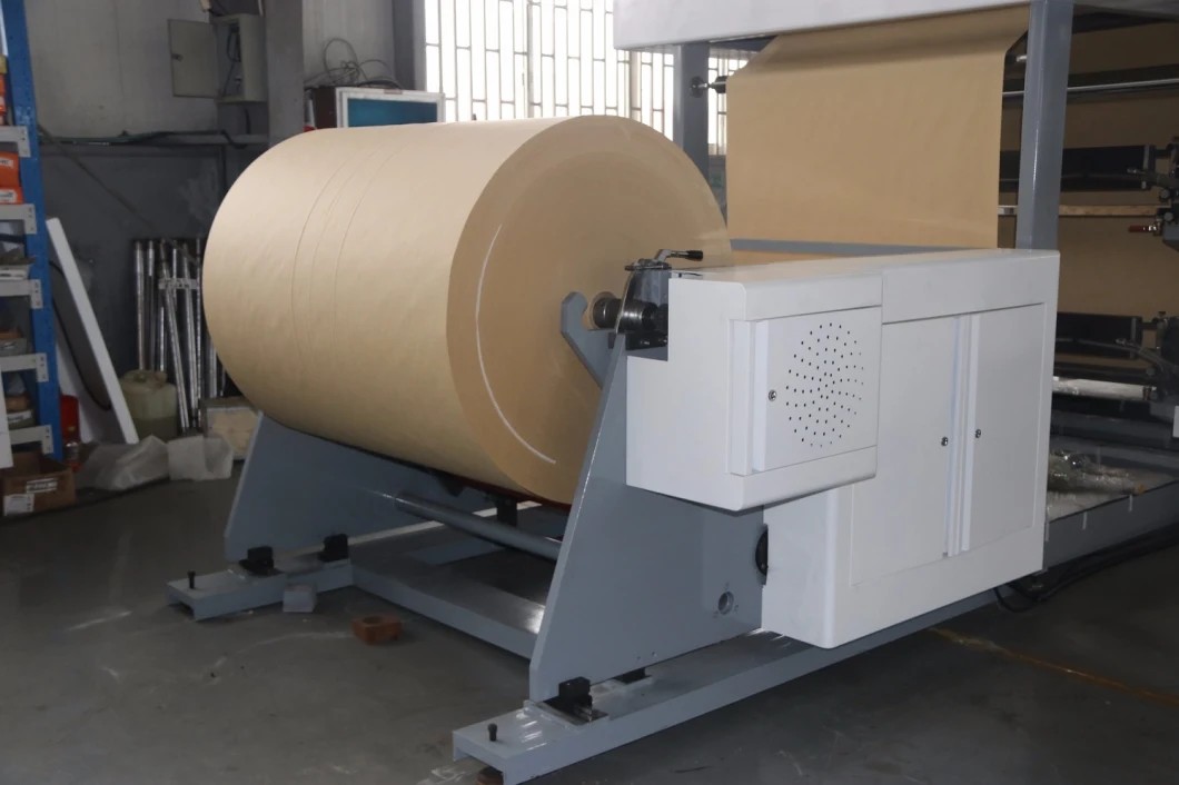 4 Color Square Bottom Paper Bag Machine 50HZ , Cement Paper Bag Making Machine