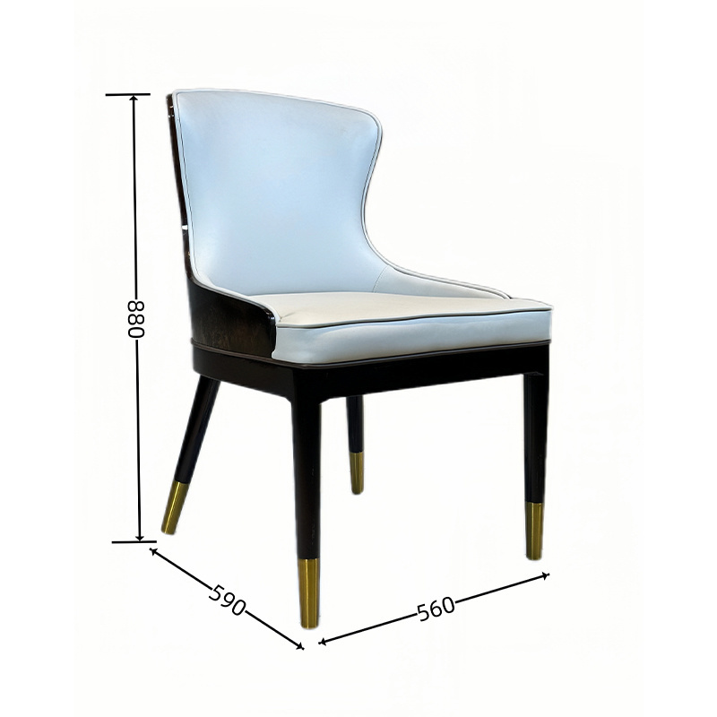 Modern Ash Wood Chair Without Armrest for Dining Room Hotel Restaurant Furniture