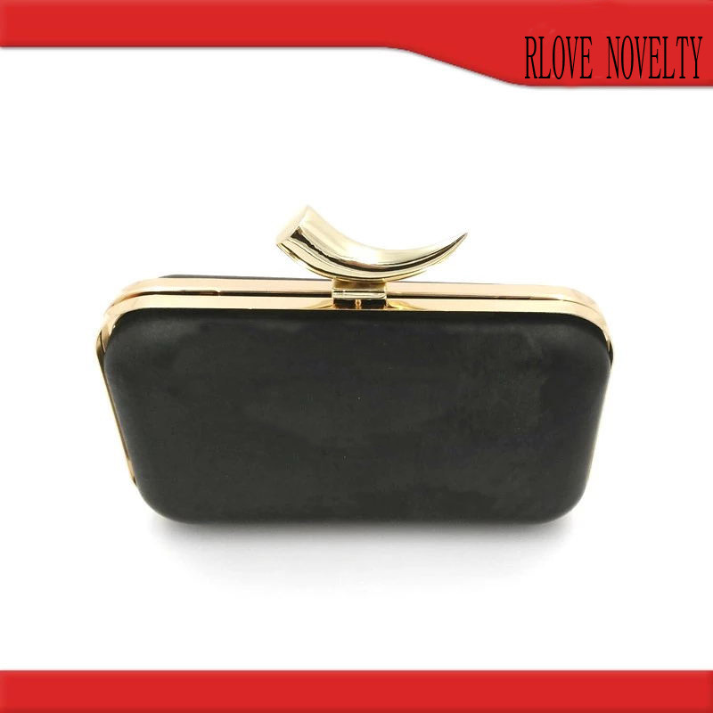 20*11.5CM Plastic Evening bag clutch boxes gold metal purse frame Guangzhou Wholesale