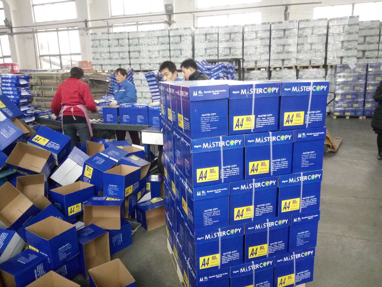 Writing Paper Jumbo Roll made from Virgin Pulp 70gsm to 80gsm for A4 Size Cutting