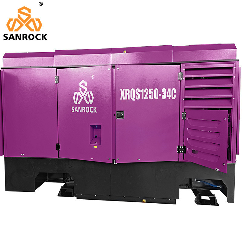 35m3/min SANROCK Portable Screw Air Compressor Machine Mining Direct Driven Screw Air Compressor For Sale