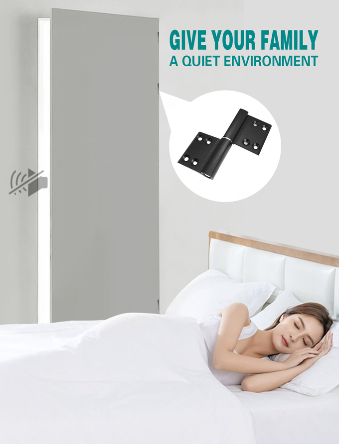 Customizable 0-180 Degree Opening Aluminium Door Hinges in Silver Silver Customizable Door & Window Accessories