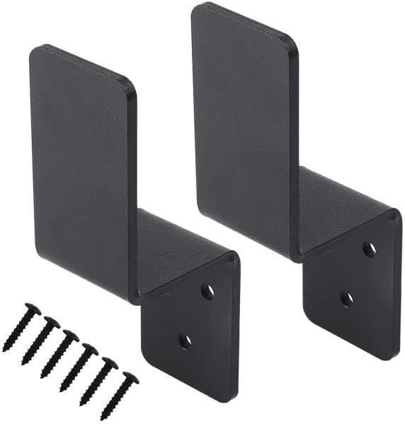 125*76mm Heavy Duty Steel Black Z Bracket Beam Support for Outdoors Wooden Frame