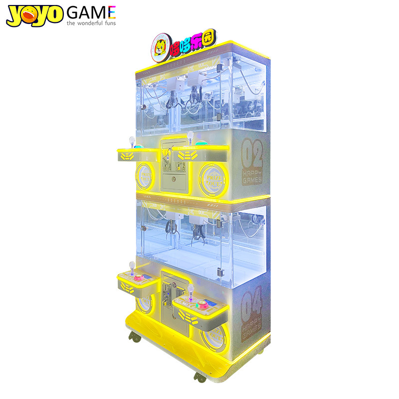 Coin Operated Games Newest Toy Claw Crane Machine 4 Players can With Bill Acceptor