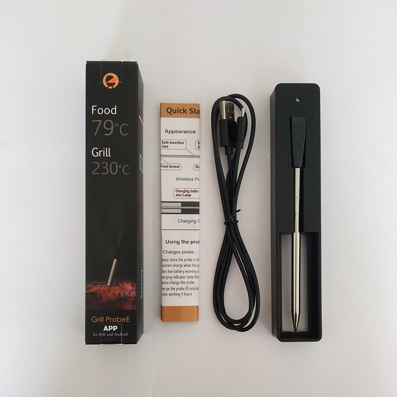 Smart Wireless BBQ Cooking Grill Oven Thermometer With Phone APP And USB Charger
