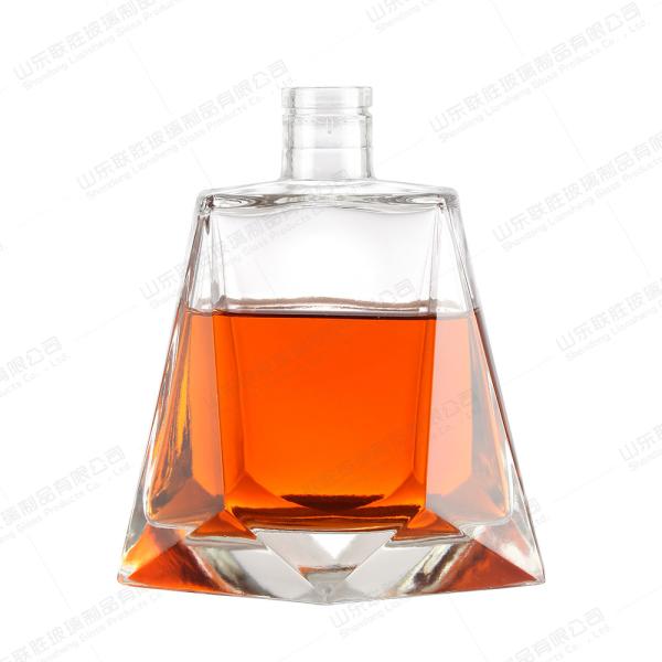 Diamonds Shaped Glass Tequila Bottle 500ml 700ml 750ml for Wine Industrial