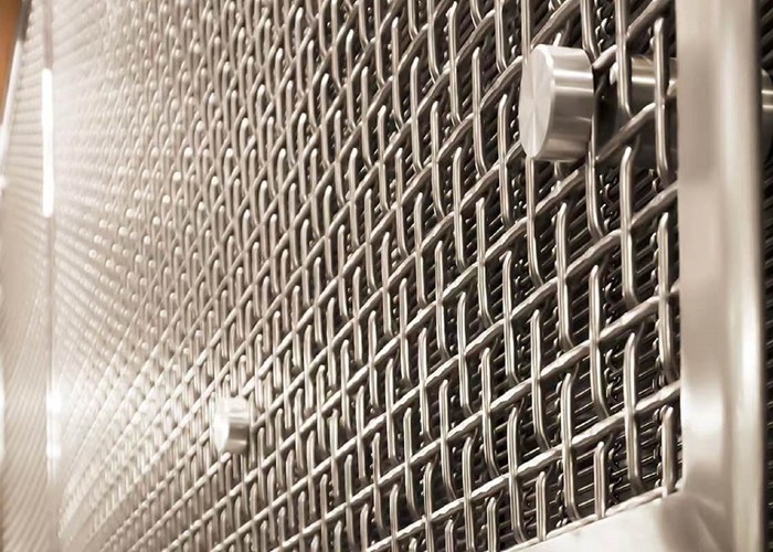 Screen Cabinet Woven Crimped Wire Mesh Square Cloth 1 Inch Decorative