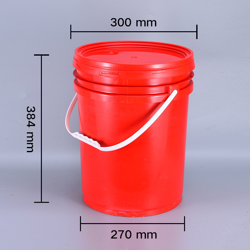 Food Grade 20L Plastic Bucket with White Plastic Handle and Sealed Lid