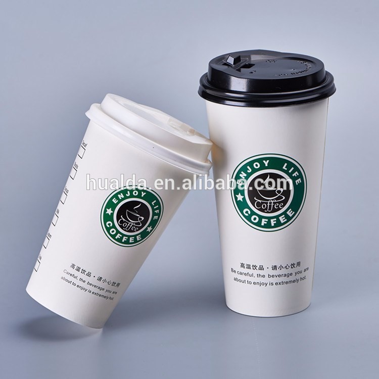 Custom logo print disposable paper water cup for hotel