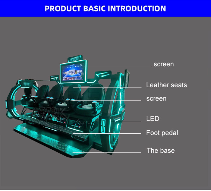 700W 4 Person 9D VR Simulator Amusement Cinema Equipment