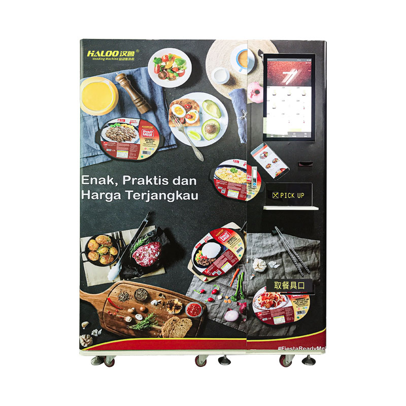 Big Capacity Fresh Hot Meals Vending Machines With Dual Microwave Oven