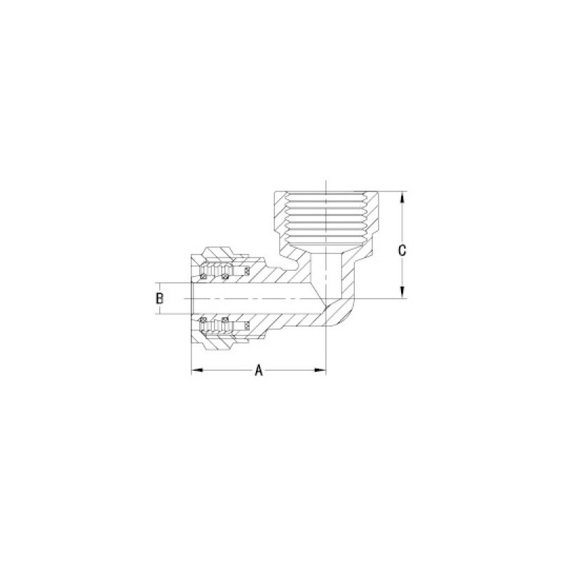 Nickel Plated Brass Compression Fittings 90 Degree Compression Elbow