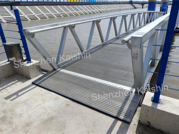 300kgs Load Capacity Silver Aluminum Gangway Marine Floating Walkway For Marinas