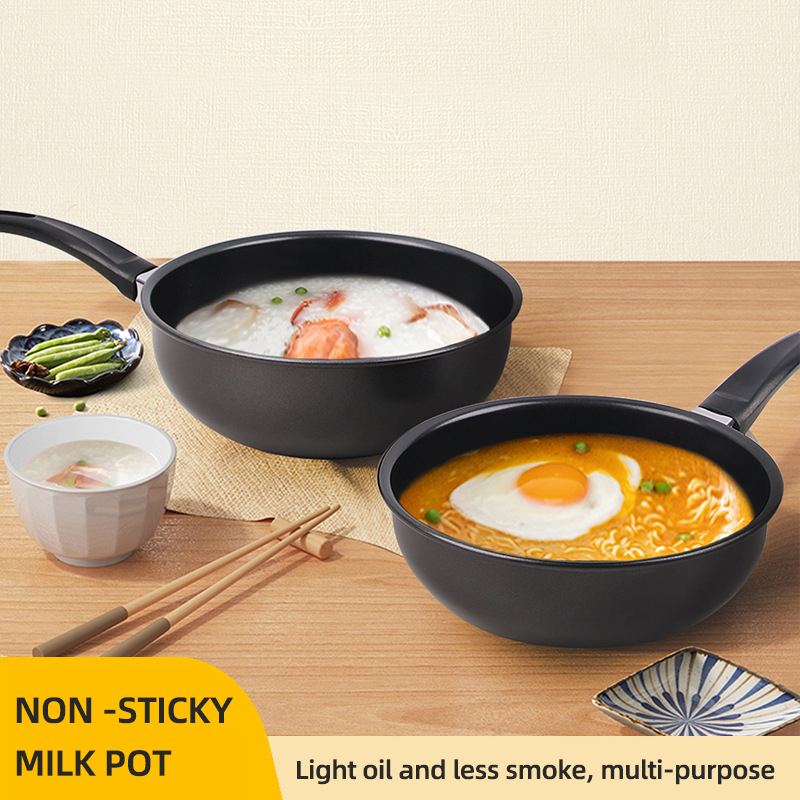 New Design Kitchen Cooking Sauce Pan Cookware Milk Pot Non-stick Iron Saucepan Cookware Pot With Bakelite Handle