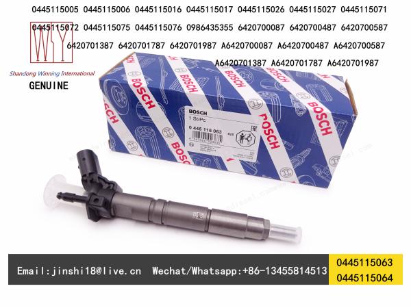 BOSCH GENUINE AND NEW PIEZO INJECTOR 0445115063, 0445115064, 0445115005,