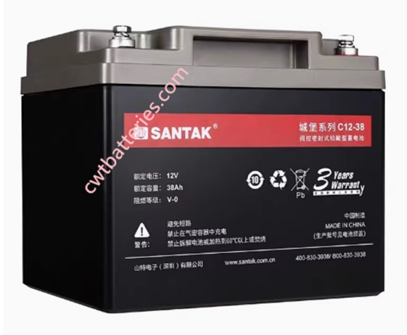 SANTAK C12-38 12V 38AH Castle Series Power UPS Batteries Maintenance Free