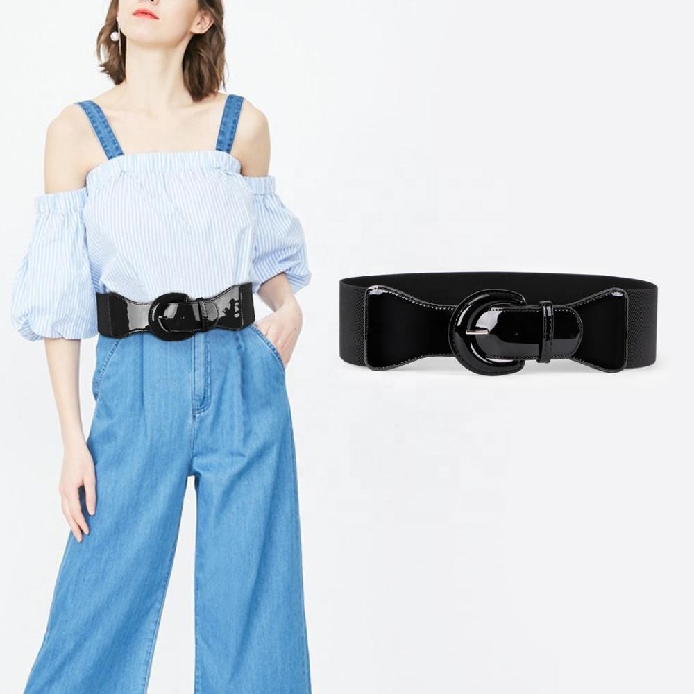 Polyester Women Elastic Belts Dressy 7.4cm Width Fashion