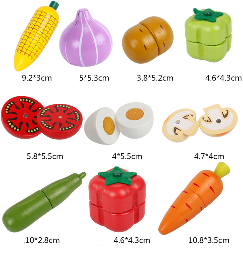Montessori Kitchen Pretend Toy For Children Cutting Fruit Vegeta