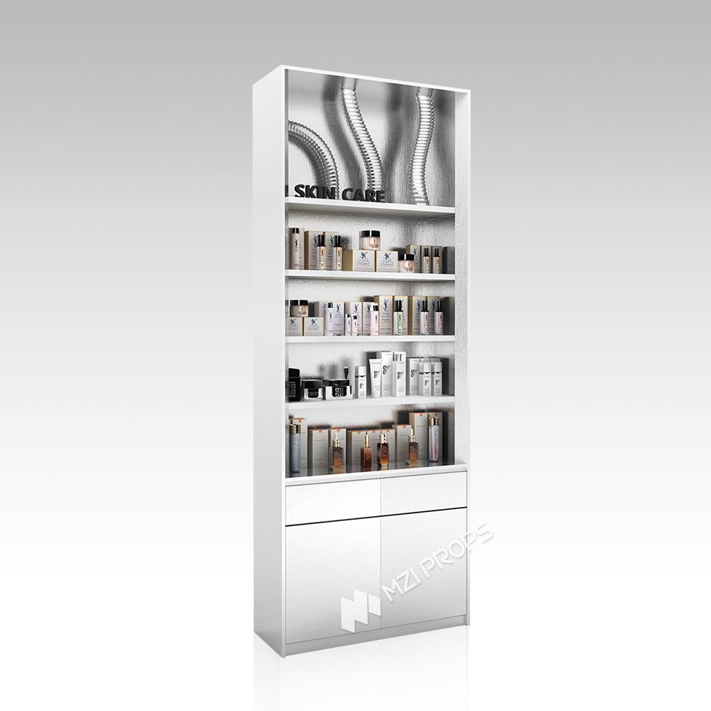 YZoS-U4 900*60*540 Full-Edge Light Box Skincare Display Cabinet with Top Hinges