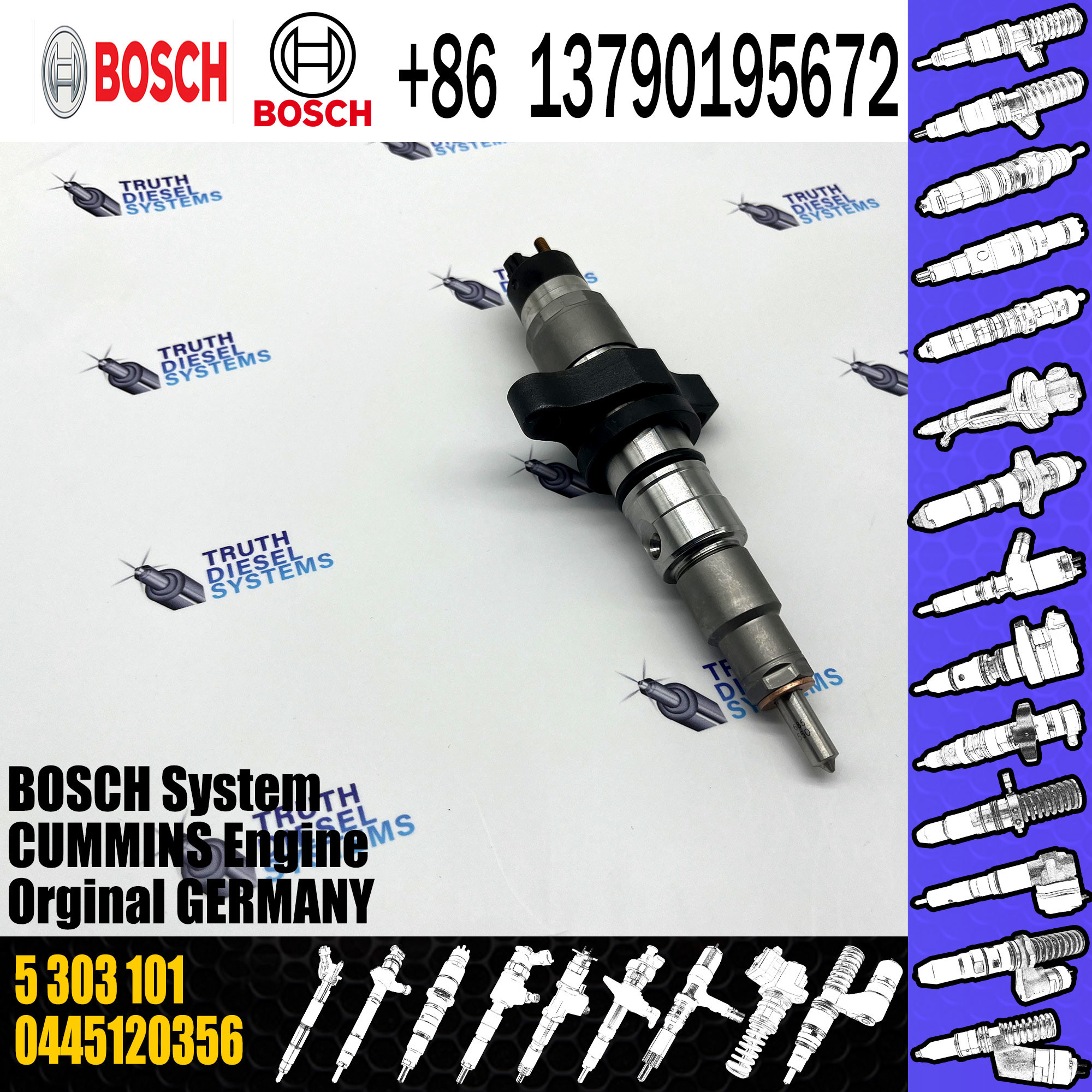 Diesel Fuel Injector 22012829 BEBE4L13001 VOE21714948 889498 22012829 For VOL Cummins excavator D13 D16 EC210 EC220