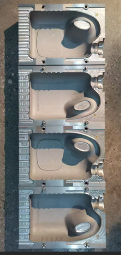 Multi Cavity Blow Molding Mold , Mineral Water Bottle Blowing Mould With Stacking Bucket