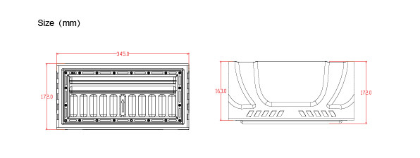 IK10 IP66 150W 15000lm Asymmetric G6 Industrial Wall Lights