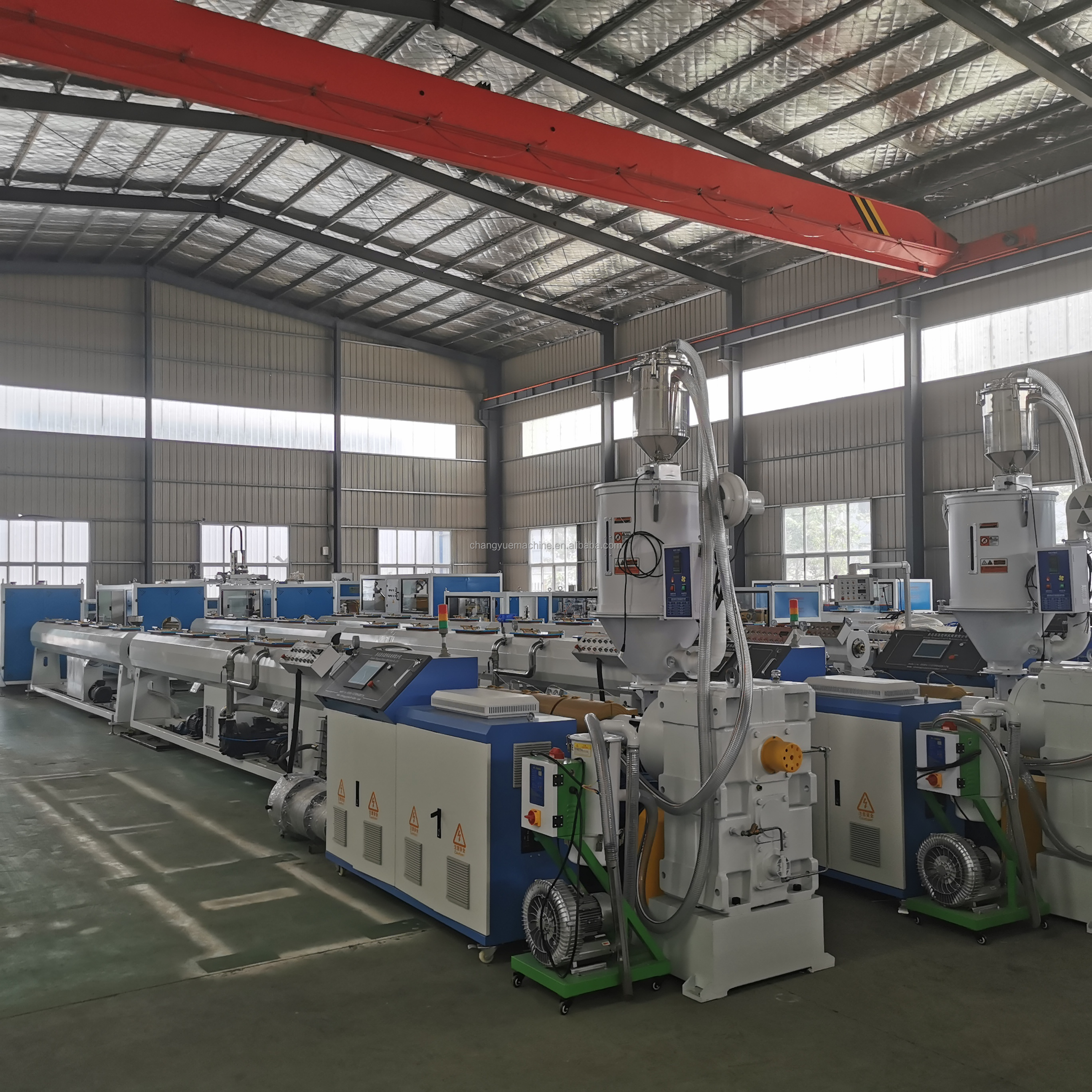 HDPE Large Diameter Water/Gas Supply Pipe Production Line with 380v 50hz Voltage