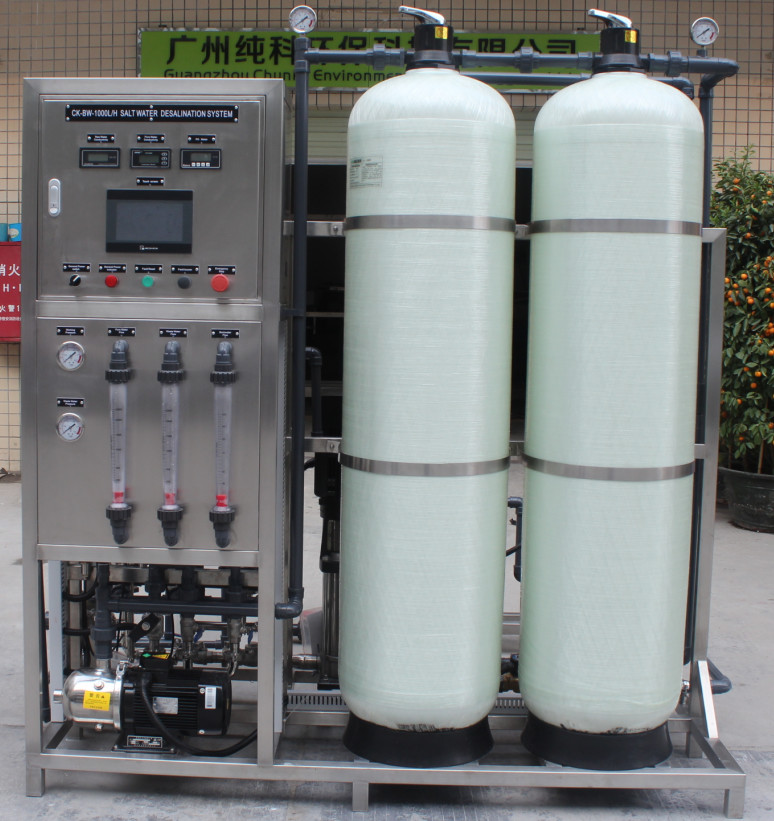 reverse osmosis machine for brackish water desalination treatment of 1000 liter per hour