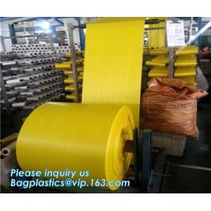 China Pp Fabric Woven Sack Rice Bag Roll For Agriculture,60cm width virgin colorful flat surface tubular PP woven fabric roll on sale