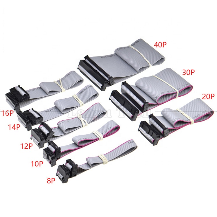 Female to Female 16 PIN 1.27mm Pitch IDC 2.54mm Connector GPIO Grey Flat Ribbon Wire Cable for Hard Drives CD Raspberry Pi