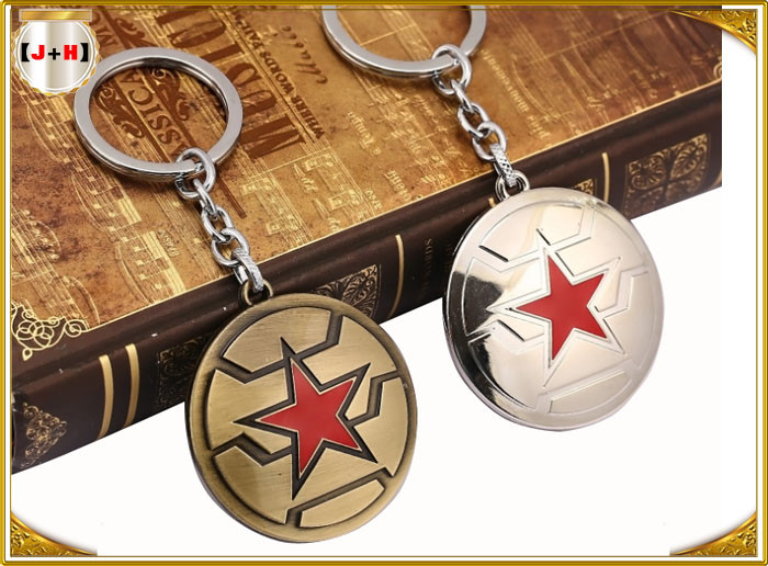 Personalized Small Metal Key Chain Rings For Collections Gifts Skull Shaped Brass Plating