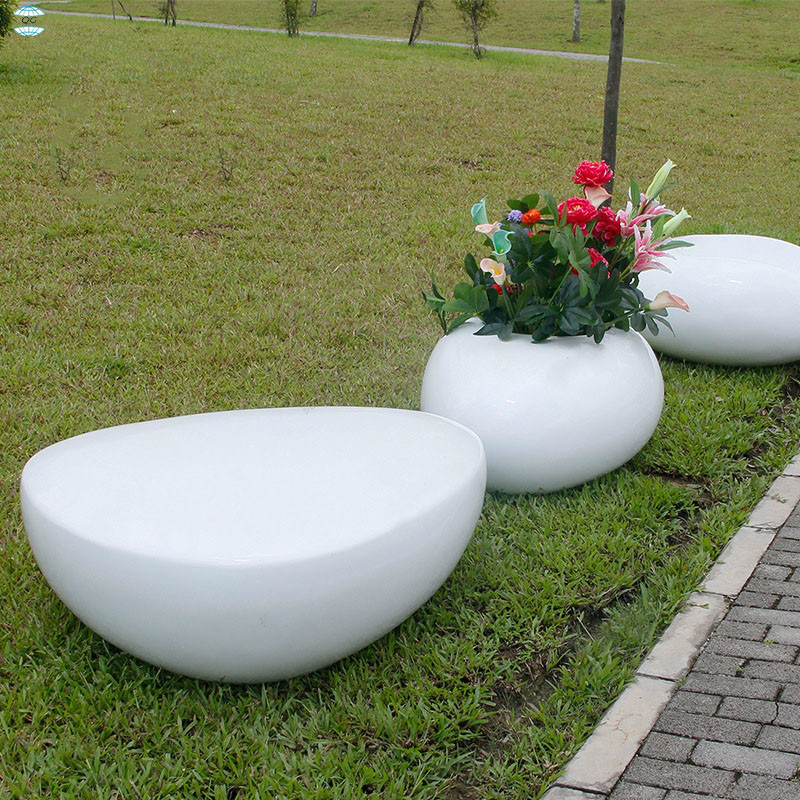 Lightweight Fiberglass Table Chairs For Shopping Mall Gardening Fiberglass Furniture