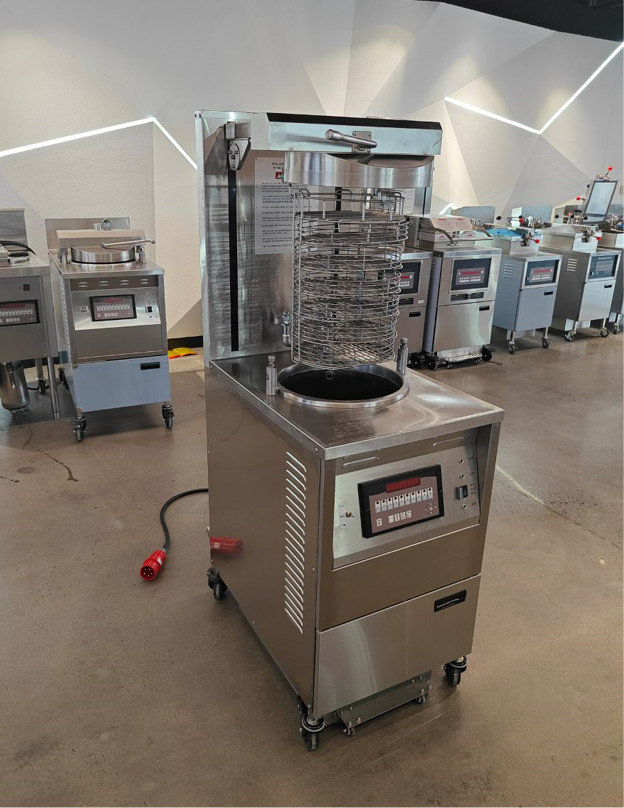 6HD Electric 12KW 380V 28L 6 Fry Tray Big Productivity Round Auto Lift Broaster Chicken Pressure Fryer
