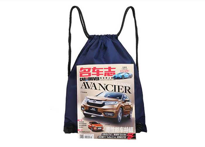 Waterproof Polyester Sports Backpacks Promotional Logo Print Muslin Material