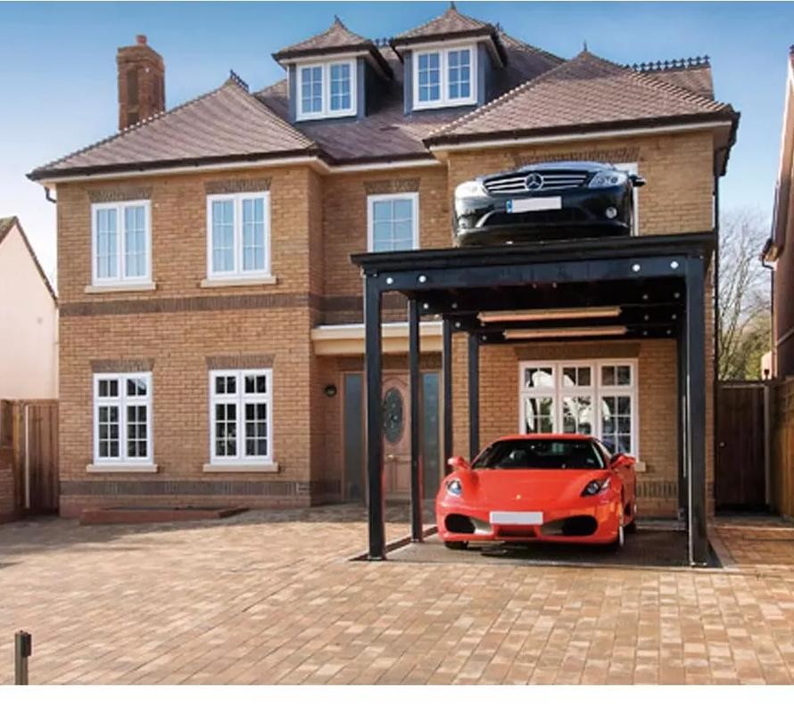 Double Deck Hydraulic Car Scissor Auto Lift For Basement Car Parking