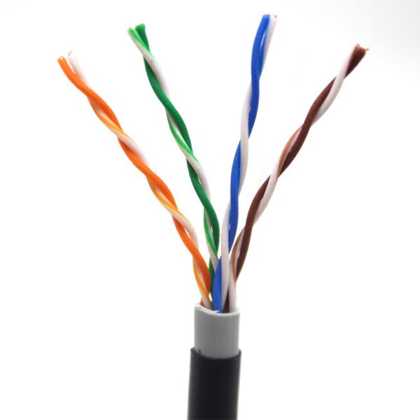 Quality UTP 1000ft Outdoor Cat5E Ethernet Cable 4pr 24awg Utp Double Jacket for sale