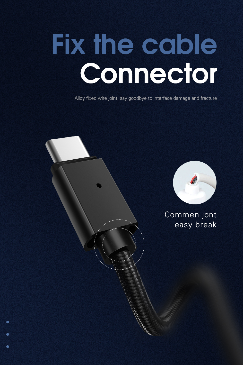 Magic Power Type C USB Magnetic Cables 3 In 1 1M 2M 3A Fast Charging For Type C Devices