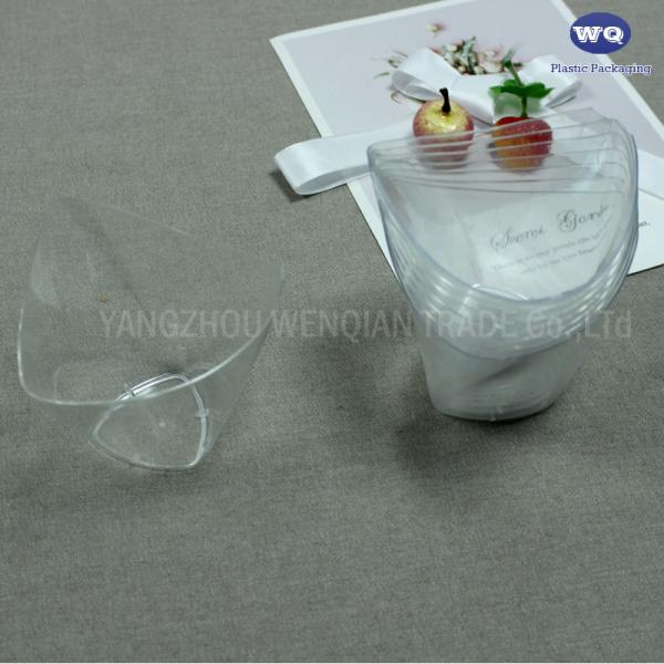 4oz Triangular Dessert Appetizer Tumbler Cups Plastic Disposable Cups-heat