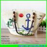 Buy cheap LDMC-072 wholesale embroidery ship spear straw totes beaded shoulders straw bags from wholesalers