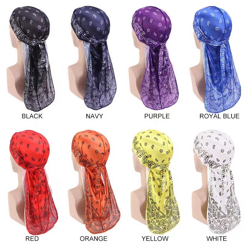 360 Waves Silk Durag Headcover Custom Logo Velvet Wave Cap