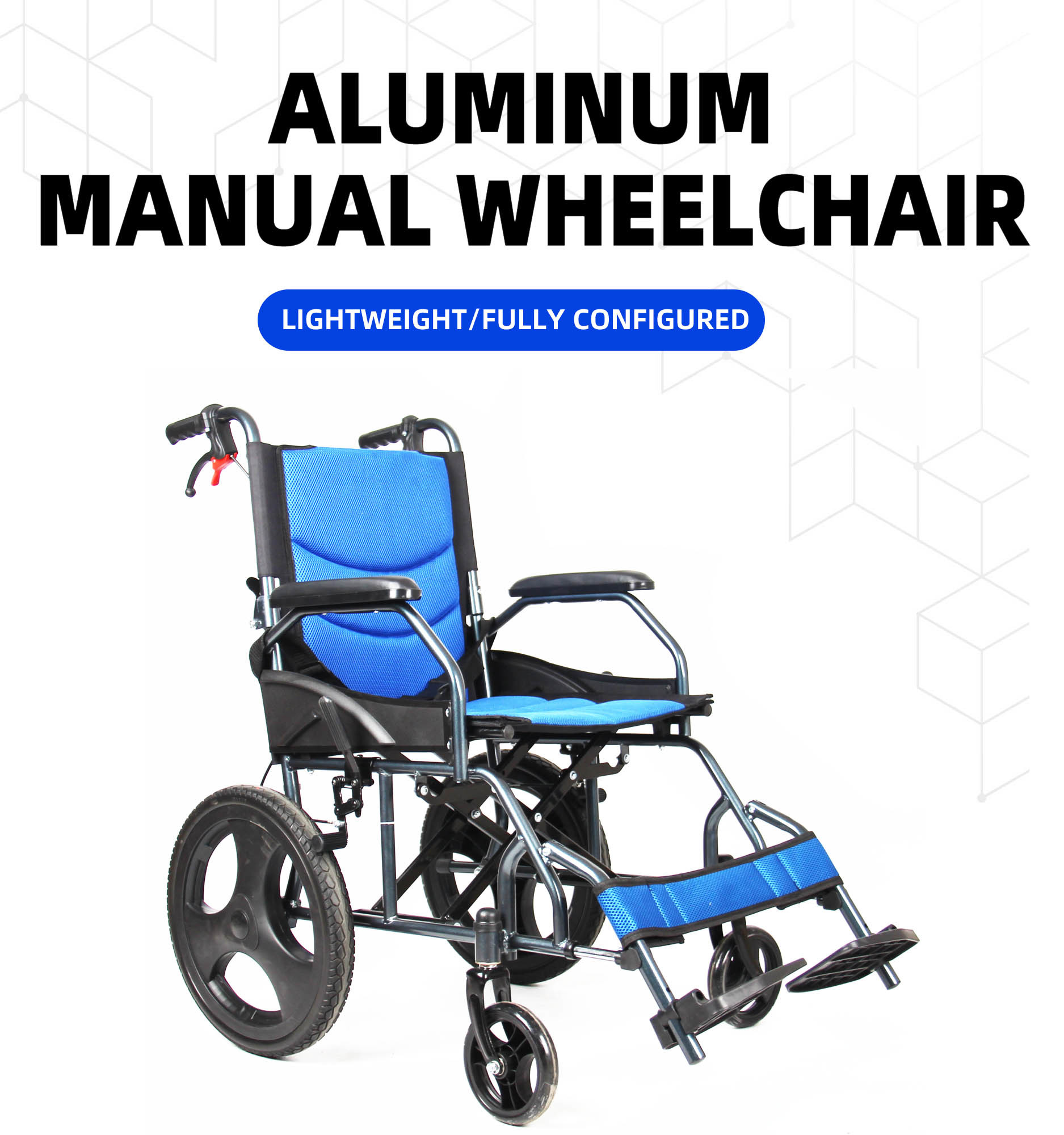 Customized Wheels Lightweight Easy To Carry and Store Foldable Manual Wheelchair With Flip-up Armrest