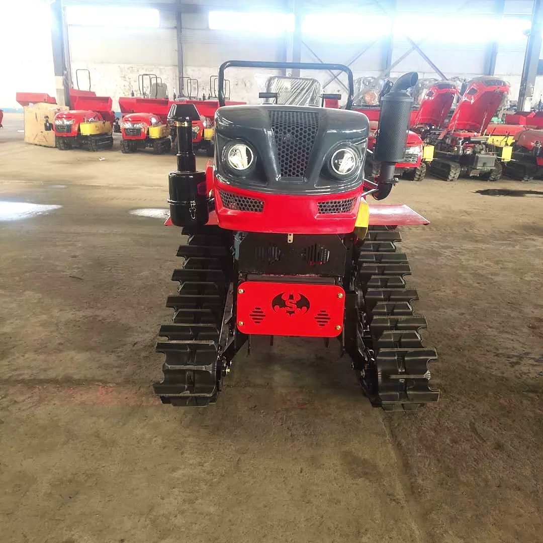 Agricultural Crawler Farm Tractor Rubber Track Mini Power Tiller